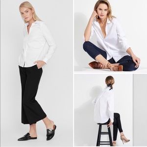 NWOT Cuyana Poplin Pleat-Back Shirt